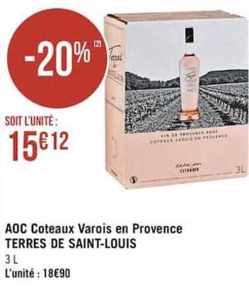 aoc coteaux varois en provence terres de saint-louis