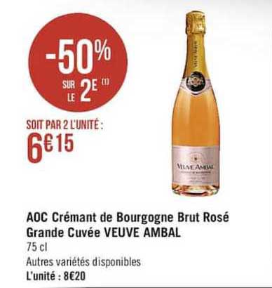 aoc cremant de bourgogne brut rose grande cuvee veuve ambal
