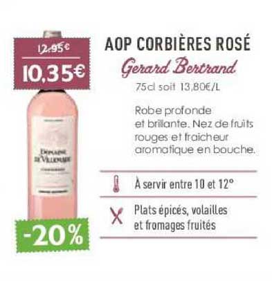 aop corbières rosé gerard bertrand