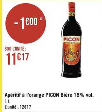 aperitif a l'orange picon biere 18%