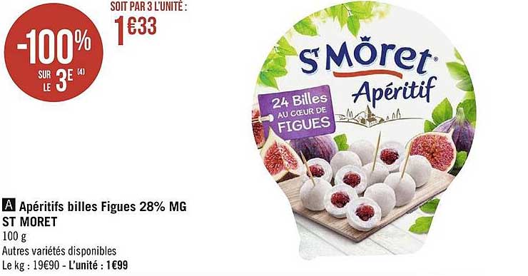Apéritifs Billes Figues 28% Mg St Môret