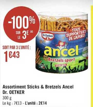 assortiment sticks & bretzels ancel dr. oetker