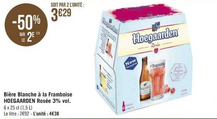 biere blanche a la framboise hoegaarden rosee 3%