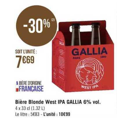 biere blonde west ipa gallia 6%