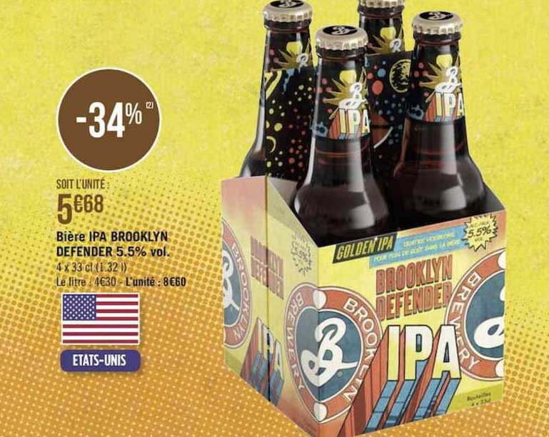 biere ipa brooklyn defender 5,5%