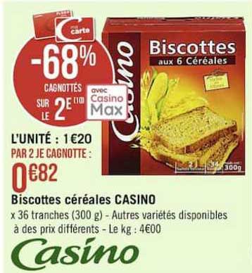 Biscottes Cereales Casino