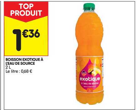 boisson exotique à l'eau de source