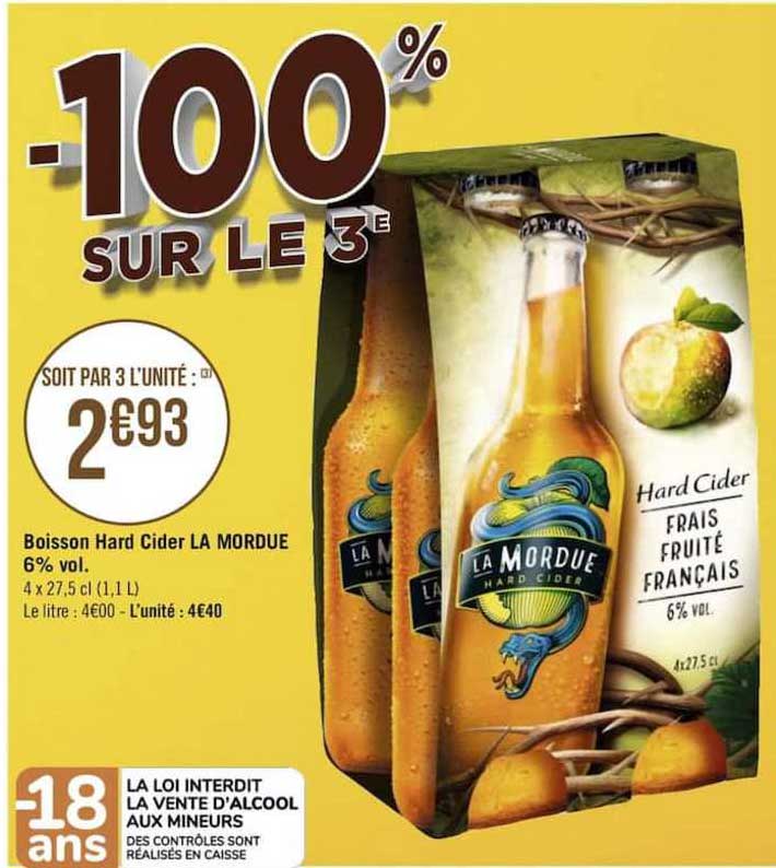 Boisson Hard Cider La Mordue 6%