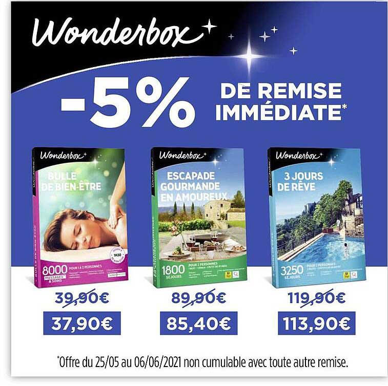 bulle de bien-être, escapade gourmande en amoureux, 3 jours de rêve wonderbox