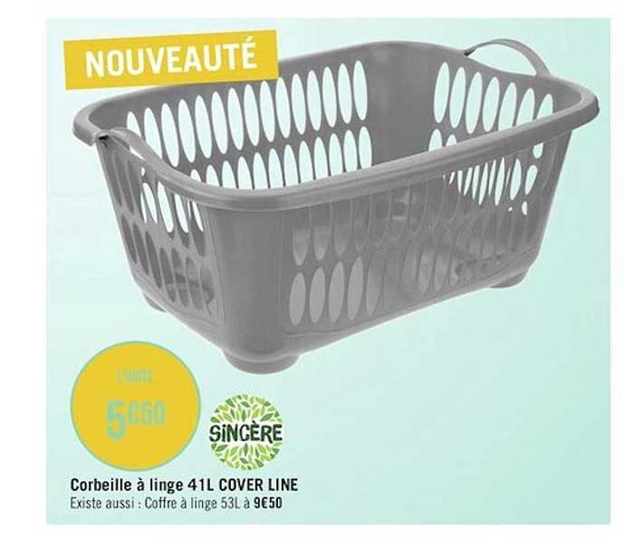 corbeille à linge 41 l cover line sincère