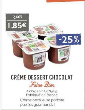 crème dessert chocolat faire bien