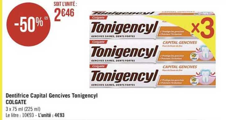 dentifrice capital gencives tonigencyl colgate