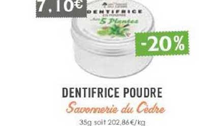 dentifrice poudre savonnerie du cèdre