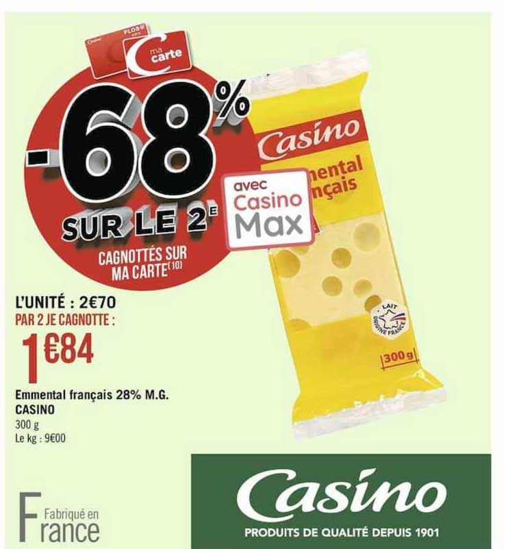 Emmental Francais 28% Mg Casino
