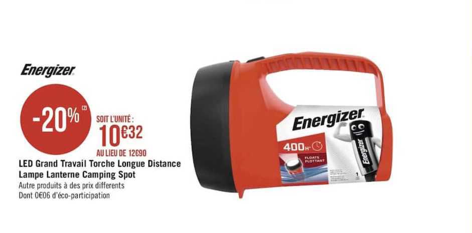 Energizer Led Grand Travail Torche Longue Distance Lampe Lanterne Camping Spot