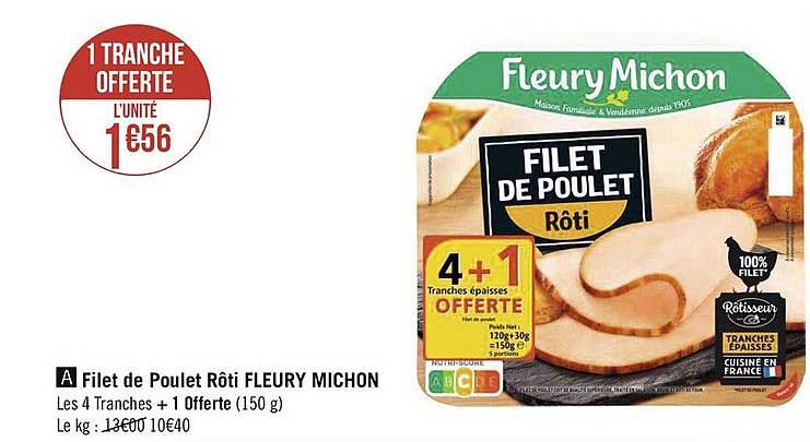 Filet De Poulet Rôti Fleury Michon