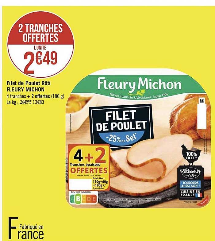 filet de poulet rôti fleury michon