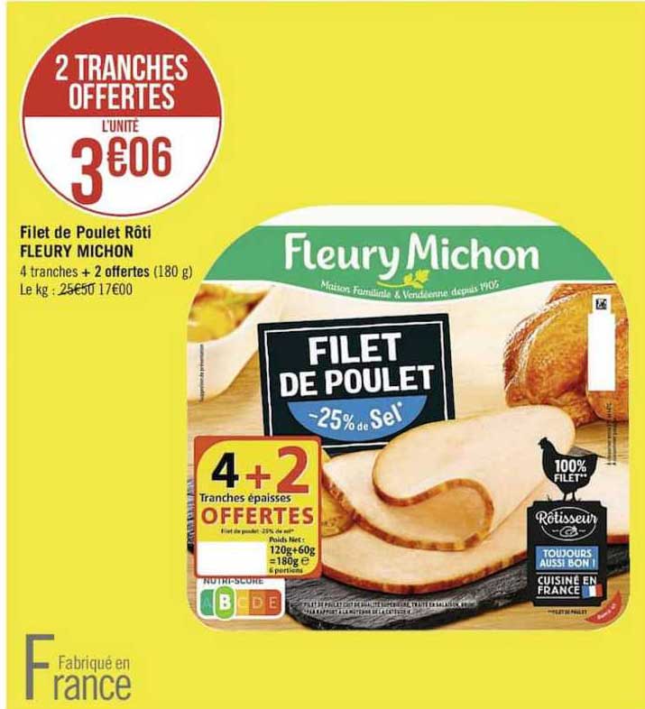 filet de poulet roti fleury michon