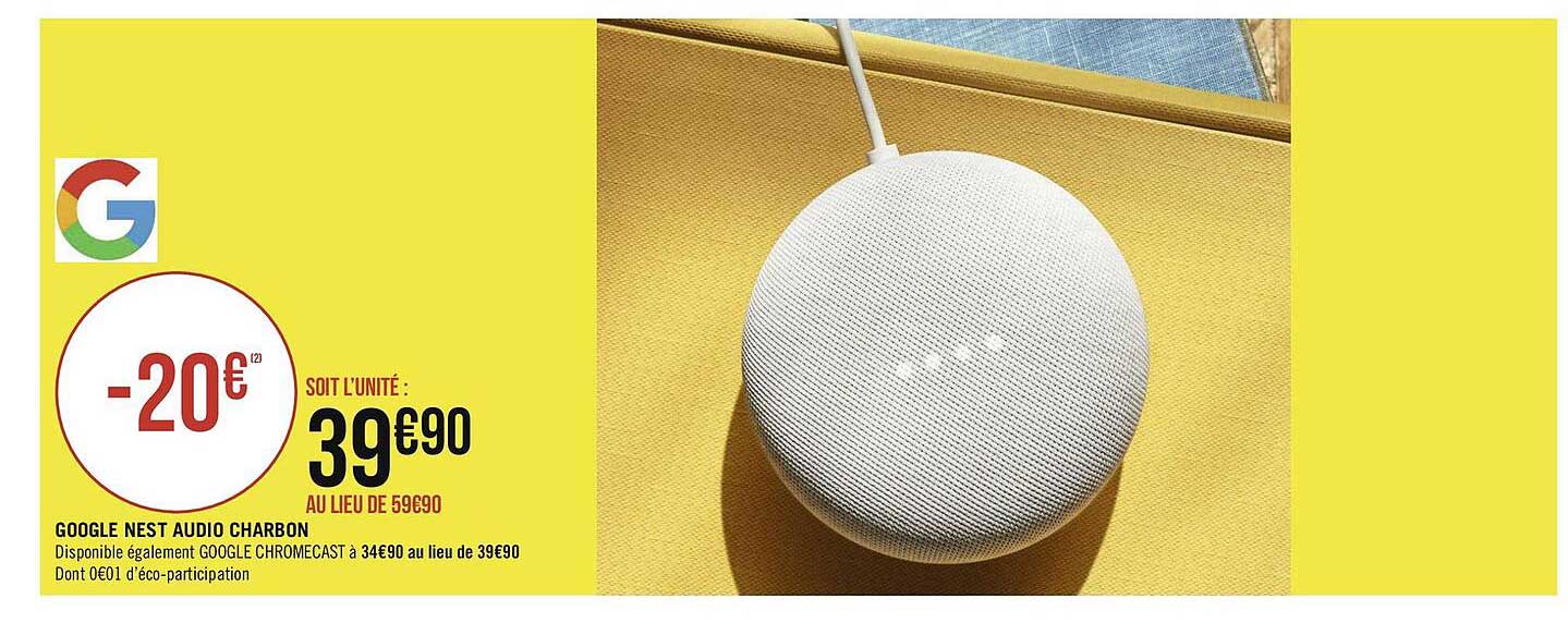 google nest audio charbon
