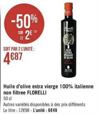 Huile D'olive Vierge 100% Italienne Non Filtree Florelli