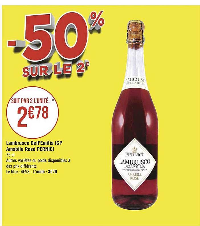 lambrusco dell'emilia igp amabile rosé pernici