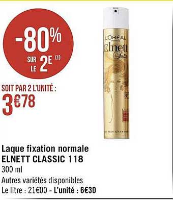 laque fixation normale elnett classic 118