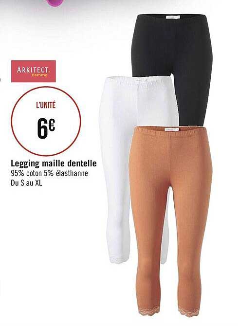 legging maille dentelle arkitect