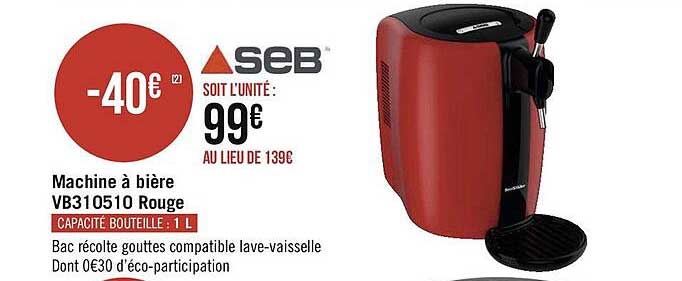 Machine à Bière Vb310510 Rouge Seb