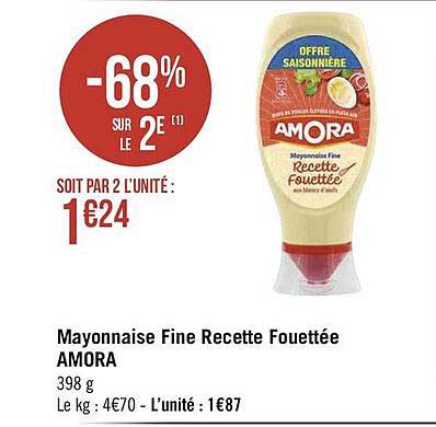 Mayonnaise Fine Recette Fouettée Amora