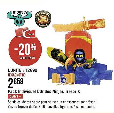 pack individuel l'or des ninjas trésor x