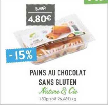pains au chocolat san gluten, nature & cie