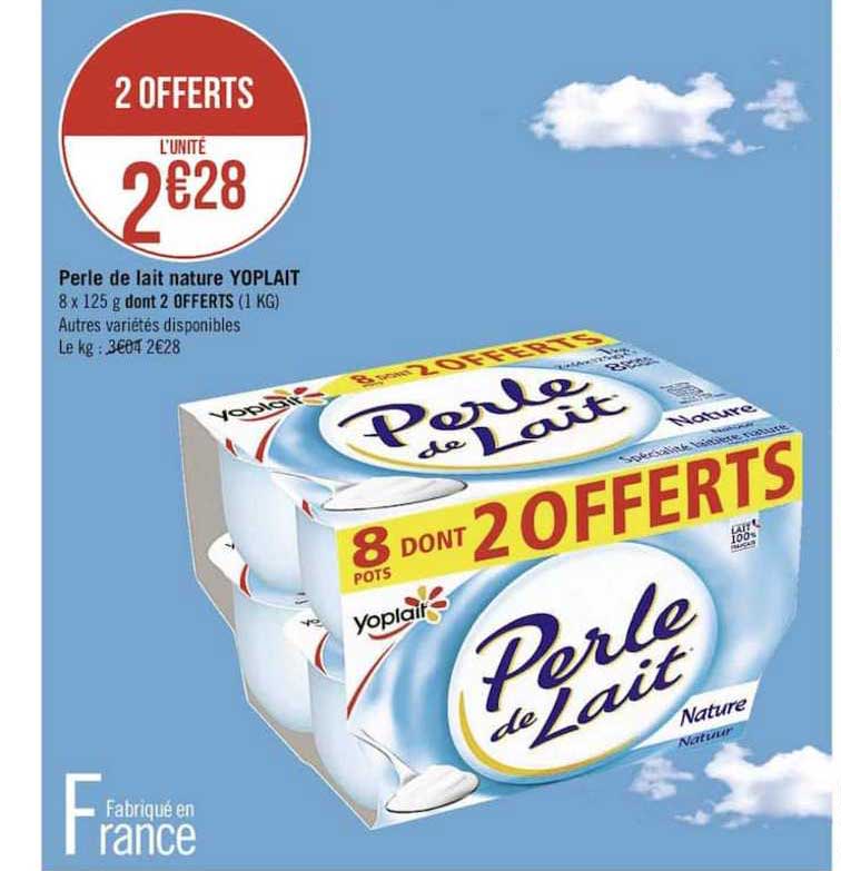 Perle De Lait Nature Yoplait