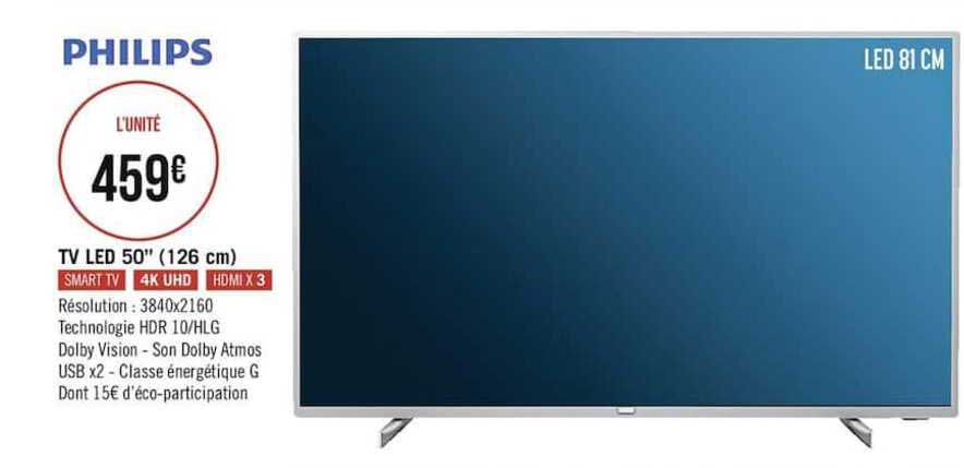 Philips Tv Led 50"