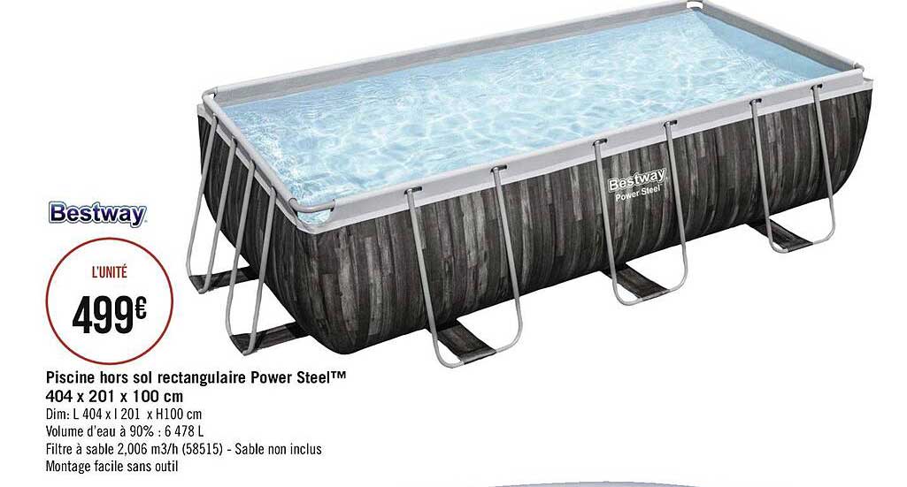 Piscine Hors Sol Rectangulaire Power Steel Bestway