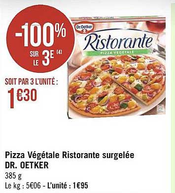 pizza végétale ristorante surgelée dr. oetker
