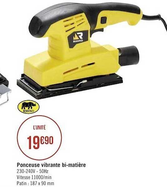 ponceuse vibrante bi-matière