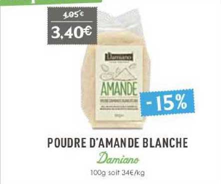 poudre d'amande blanche damiano