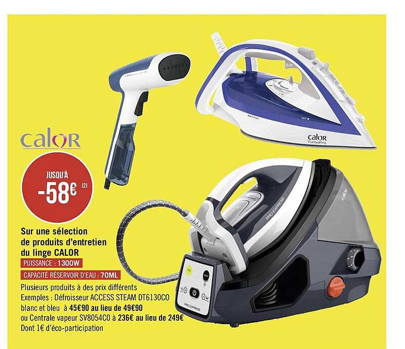 produits d'entretien du linge calor