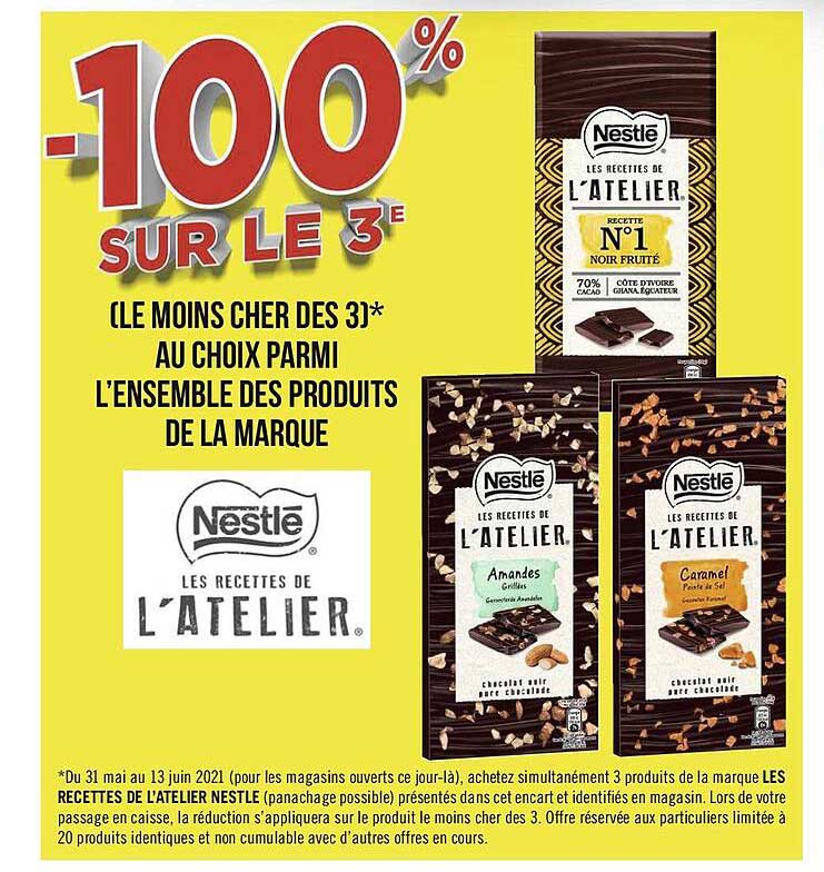 produits de la marque les recettes de l'atelier nestlé