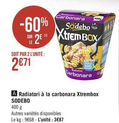 radiatori a la carbonara xtrembox sodebo