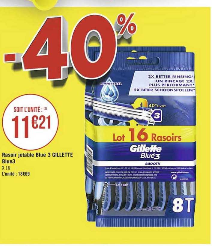 rasoir jetable blue 3 gillette blue3
