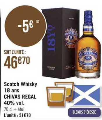 scotch whisky 18 ans chivas regal 40%