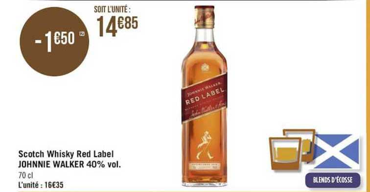 scotch whisky red label johnnie walker 40%