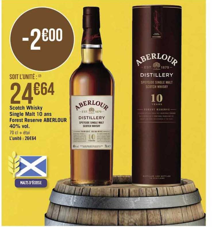 scotch whisky single malt 10 ans forest reserve aberlour 40%
