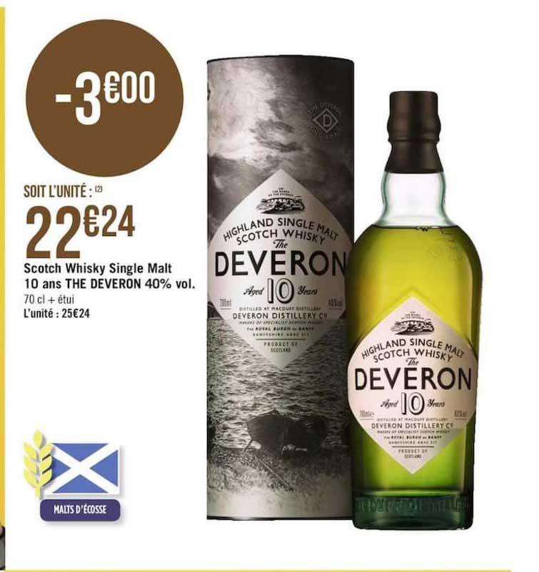scotch whisky single malt 10 ans the deveron 40%