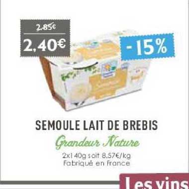 semoule lait de brebis grandeur nature