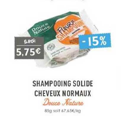 shampooing solide cheveux normaux douce nature