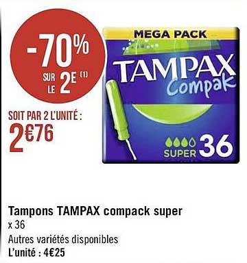 Tampons Tampax Compack Super