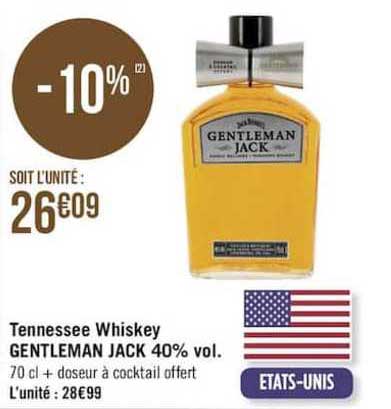 tennessee whiskey gentleman jack 40%