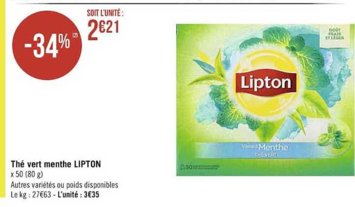 The Vert Menthe Lipton